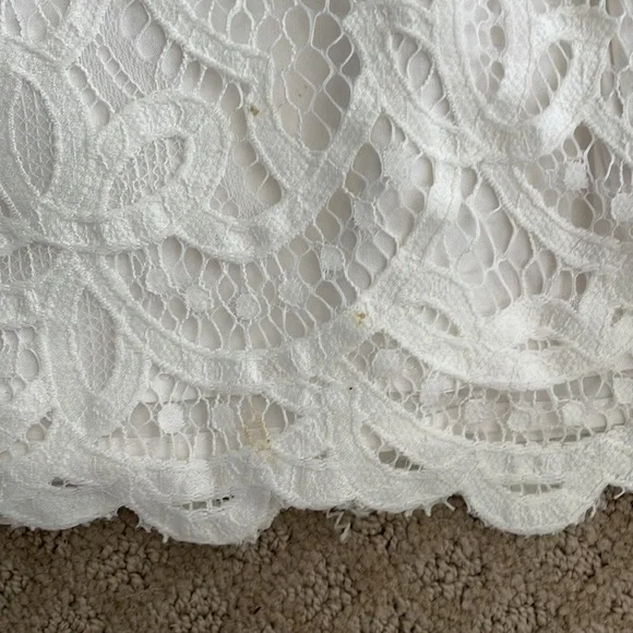 White Lace Free People Mini Skirt - Picture 4 of 5